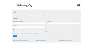 
                            2. American Airlines AAdvantage® | Login
