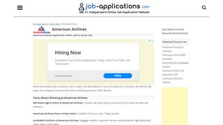
                            7. American Airlines Application, Jobs & Careers Online