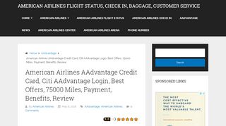 
                            9. American Airlines Credit Card, Citi AAdvantage Login, Best ...