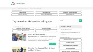 
                            8. American Airlines Retired Sign In | Retirees AA com