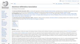 
                            7. American Arbitration Association - Wikipedia