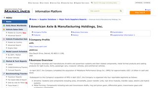 
                            4. American Axle & Manufacturing Holdings, Inc. - MarkLines Automotive ...