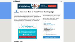 
                            4. American Bank of Texas Online Banking Login - CC Bank