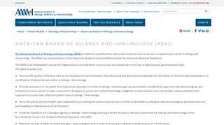 
                            2. American Board of Allergy and Immunology (ABAI) | AAAAI