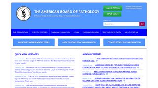 
                            2. American Board of Pathology