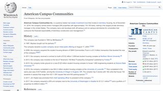 
                            8. American Campus Communities - Wikipedia