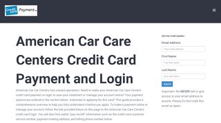 
                            6. American Car Care Centers Credit Card Payment - …