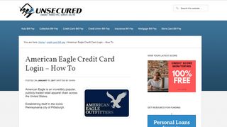 
                            9. American Eagle Credit Card Login - How To Pay Your Bill