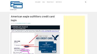 
                            9. American eagle outfitters credit card login - …