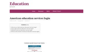 
                            6. American education services login - Education