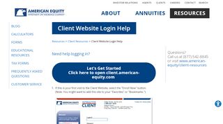 
                            4. American Equity's Client Website