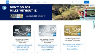 
                            6. American Express® AIR MILES® Cards