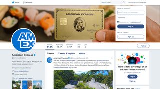 
                            5. American Express (@AmericanExpress) | Twitter