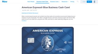 
                            9. American Express® Blue Business Cash Card - nav.com