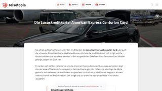 
                            3. American Express Centurion Card: Was bietet die schwarze Amex?