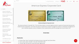 
                            9. American Express Corporate Card - thecitybank.com