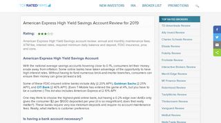 
                            7. American Express High Yield Savings Account Review [2019]