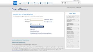 
                            2. American Express National Bank - Log In to Personal Savings