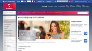 
                            6. American Express® Platinum Credit - Banco Bradesco