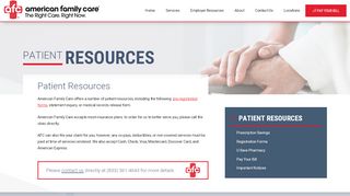 
                            3. American Family Care Patient Resources | Walk-in Urgent Care Clinics