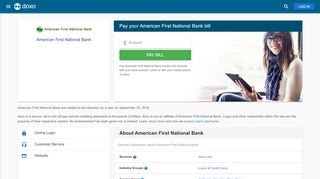 
                            9. American First National Bank | Pay Your Bill Online | doxo.com