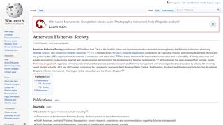 
                            8. American Fisheries Society - Wikipedia