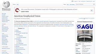 
                            8. American Geophysical Union - Wikipedia