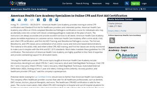 
                            7. American Health Care Academy Specializes in Online CPR and ...