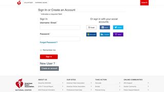 
                            3. American Heart Association: Sign In or Create an Account