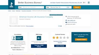 
                            4. American Income Life Insurance Company | Better Business ...