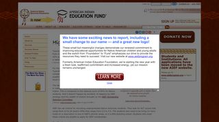 
                            2. American Indian Education Foundation (AIEF) - providing ...