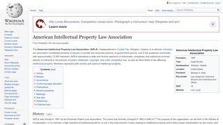 
                            9. American Intellectual Property Law Association - Wikipedia