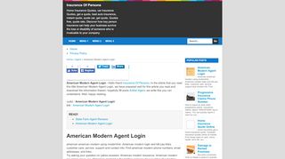 
                            4. American Modern Agent Login | Insurance Of Persons