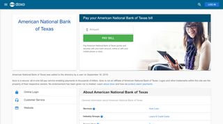 
                            6. American National Bank of Texas | Pay Your Bill Online ...