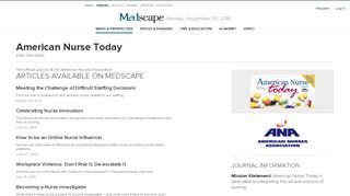 
                            4. American Nurse Today - Medscape