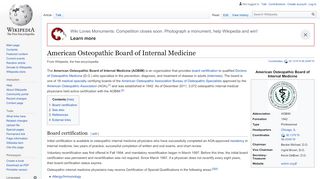 
                            9. American Osteopathic Board of Internal Medicine - Wikipedia