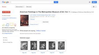 
                            9. American Paintings in The Metropolitan Museum of Art. Vol. 1: A ...