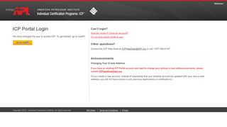 
                            7. American Petroleum Institute - ICP Portal Login