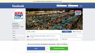 
                            7. American Poolplayers Association - APA - Posts | Facebook