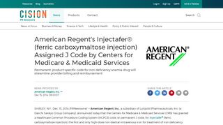 
                            6. American Regent's Injectafer® (ferric carboxymaltose injection ...