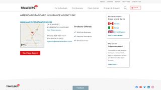 
                            3. AMERICAN STANDARD INSURANCE AGENCY INC | Travelers ...