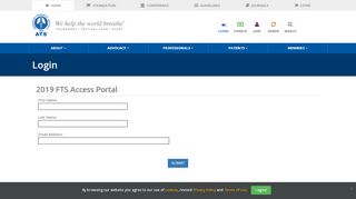 
                            5. American Thoracic Society - ATS Login