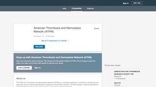 
                            9. American Thrombosis and Hemostasis Network (ATHN) | LinkedIn