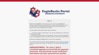 
                            5. American University EagleBucks.com - One Card & Dining Services ...