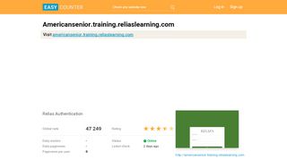 
                            1. Americansenior.training.reliaslearning.com: Relias ...