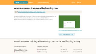 
                            6. Americansenior.training.reliaslearning.com server and ...