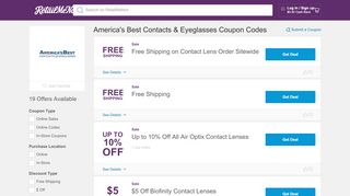 
                            6. America's Best Contacts & Eyeglasses Coupon Codes