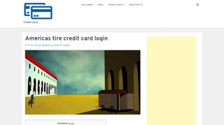 
                            3. Americas tire credit card login - Credit card