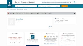 
                            9. AmeriGas | Better Business Bureau® Profile