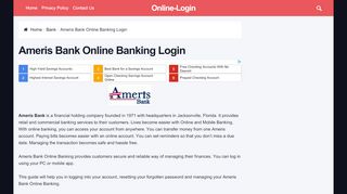 
                            6. Ameris Bank Online Banking Login | Sign In Page